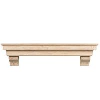 Mantels Direct 72-in W x 15-in H x 10-in D Antique Unfinished Pine Traditional Fireplace Mantel at Lowes.com