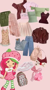 Styling Strawberry shortcake characters <3 #strawberryshortcake #strawberryshortcakeaesthetic #strawberrycore