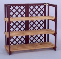 Folding Counter Display | Wood Shelf Display | Display Stand & Lattice