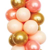 LOVESOME Pink Peach and Gold Latex Balloons by LuftBalloonStore