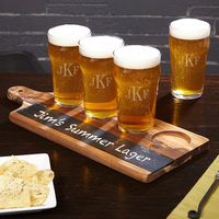 Cool Personalized Pub Glasses and Serving Tray! #pub #beer #glasses #drinks #servingtray #homedecor #brew