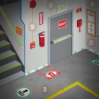 What's missing in your emergency plan? Download our free chart to see examples of key emergency evacuation signage and markings, and easily refer to the rules that apply. #emergency #safety #business #free #freebies #work #buildings #signs #signage #management #facility #plan #share