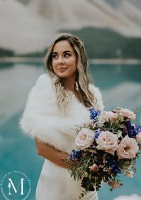 IVORY / WHITE FUR PLUS SIZE BRIDE (LILIAN IVY03)