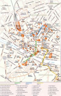 Florence maps - Top tourist attractions - Free, printable city street map - MapaPlan.com