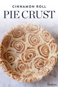 Cinnamon-Roll Pie Crust via @PureWow