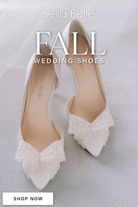 Getting married in the Fall? These lace wedding shoes with exquisite French lace design and silk bow will perfectly complement your lace wedding dress.