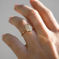 Bezel Set 2.06 Ct Oval Cut Moissanite Engagement Ring, Oval Cut Ring, Elongated Oval, Moissanite Engagement Ring, Ice Crushed Oval ✥ 𝐌𝐚𝐢��𝐧 𝐒𝐭𝐨𝐧𝐞 𝐃𝐞𝐭𝐚𝐢𝐥𝐬 ↣ Shape: Oval Cut ↣ Type: Moissanite ↣ Weight: 2.06 Ct (App.)  ↣ Side Stone: Moissanite ↣ Color: Colorless ↣ Clarity: VVS ↣ Making Process: Handmade - Crafted by our experienced team ✥ 𝐑𝐢𝐧𝐠 𝐃𝐞𝐭𝐚𝐢𝐥𝐬 ↣ Band Width: 1.8 mm (± 0.10) [Customization Possible] ↣ Metal Purity: Solid Gold (10KT, 14KT, 18KT); Silver (925 Sterling)