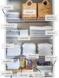 Organized Bathroom Linen Closet Anyone Can Have - Kelley Nan- Elfa door system with medicine storage solution #organizedcloset #linencloset #organizationideas #bathroom #bathroomcloset #closetorganization