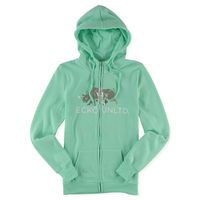 Ecko Unltd. Womens Worldwide Rhino Zip Up Hoodie Sweatshirt