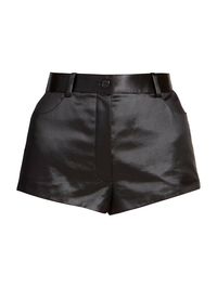 Saint Laurent Satin Mini Shorts in Noir - $ 850.00