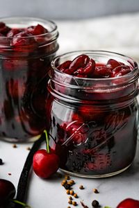 Amazing Vanilla Bean Pickled Cherries | Garlic & Zest