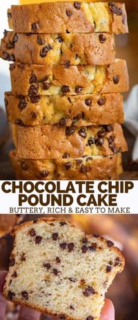 Chocolate Chip Pound Cake - Dinner, then Dessert