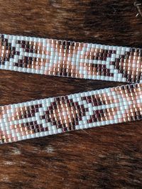 Copper and Rose Beaded Western Hatband - Etsy