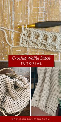 Easy Crochet Waffle Stitch Tutorial Looking for an easy waffle stitch tutorial? Our free pattern includes video and photo instructions, perfect for beginners learning the crochet waffle stitch. Save this pin to have these essential crochet stitches ready for your next project!