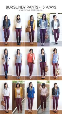 15 Ways to Wear Burgundy or Maroon Pants