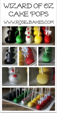 Wizard of Oz Cake Pops by RoseBakes.com - I will make these cake pops.