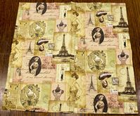 Decoupage napkin Paper napkin vintage style retro paris woman