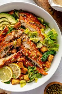 Crispy Hot Honey Chicken Caesar Salad