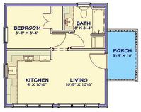 This 400 sq. ft. ADU house plan offers you 1 bed and 1 full bath. Architectural Designs' primary focus is to make the process of finding and buying house plans more convenient for those interested in constructing new homes - single family and multi-family ones - as well as garages, pool houses and even sheds and backyard offices. Our website offers a vast collection of home designs, encompassing various architectural styles, sizes, and features, which can be customized to meet specific needs and preferences We curate and add to our design portfolio every day as we work with hundreds of residential building designers and architects to bring you the most diverse and best house plans available. We can modify any house plan you see on our site. Learn more about modifications.