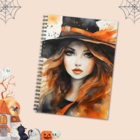 Are you looking for a new notebook to use as a bullet journal or diary? And do you like witches? Then this notebook with a beautiful witch on the cover might be perfect for you. Click on the image to head over to my Zazzle store where you can see the notebook in detail. You can even customize it to your own liking by adding text or other elements.  #notebook #journal #diary #bulletjournal #artjournal #witch #halloweenwitch #halloween #halloweenjournal #witchjournal