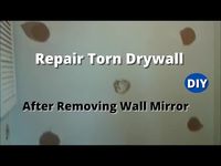 How to Repair Torn Drywall After Removing Wall Mirror Step by Step - YouTube