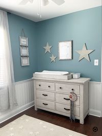 Gender neutral star and moon nursery theme.