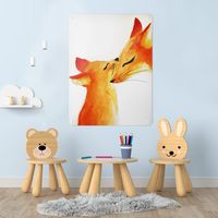 Cuteness alert 🦊 How adorable is this illustration of a mama fox and her cub? New to our Design and Illustration collection. This image is from Unsplash and if you head over to their website you can choose from a myriad of amazing photos and illustrations to create your own magnetic board. This is our large size board but you can choose from 3 sizes:- Small: 55cm x 40cm Medium: 55cm x 75cm Large: 75cm x 100cm 📷 Fuu J @unsplash Made in the UK using high quality steel with a super glossy, d...