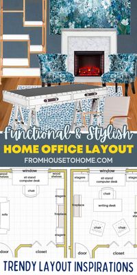 Looking for home office layout ideas? These makeovers will help you arrange your desk and furniture to create the perfect work from home floor plan.