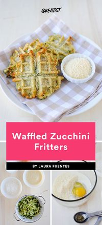 17. Waffled Zucchini Fritters #healthy #waffles #recipes # https://greatist.com/eat/waffle-maker-recipes