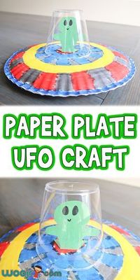 Let's learn how to make this cute Paper Plate UFO Craft that's perfect for preschool and early elementary outer space or U letter theme units!