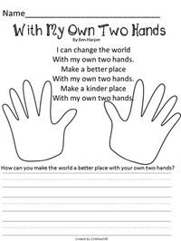 Martin Luther King Jr. Hand Print Book & Writing Prompts