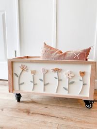 Wildflower Toy Chest Girl's Room Toy Storage Nursery - Etsy