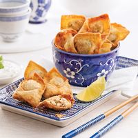 Wontons croustillants au crabe - Je Cuisine