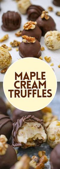 Chocolate Maple Cream Truffles