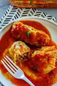 Golumpki are Polish cabbage rolls that are stuffed with a mixture of beef, pork, rice, and seasoning. This recipe serves 12 and costs just $11.32.