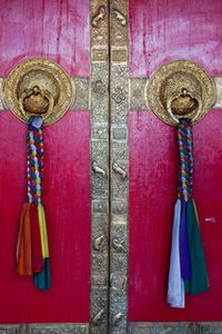 Tibetan style door handles.