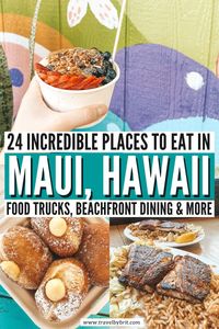 If you're looking for the best places to eat in Maui, Hawaii, look no further than this guide, which includes breakfast joints, lunch bites, dinner establishments, and the best dessert in Maui for all budgets! #mauirestaurants #bestplacestoeatmaui #mauifood