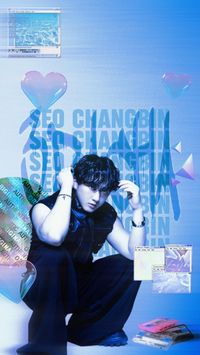 changbin spearb stray kids 3racha wallpaper blue azul #aesthetic #wallpaper #straykids #changbin