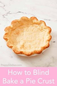 Learn everything you need to know about How to Blind Bake a Pie Crust. Many pie recipes require fully baking or par-baking pie crust, and this tutorial will walk you through the steps of how to do that successfully.