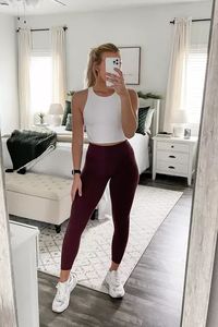 Click the pin for sizing details + direct product links! Lululemon outfit, lululemon align leggings, lululemon align dupes, lululemon dupes, amazon activewear, workout clothes aesthetic, gym outfits aesthetic, gym outfit ideas, workout clothes cute, gym outfit leggings winter