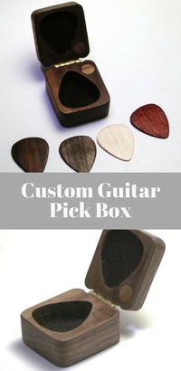 Custom Engraved Guitar Pick Holder | Personalized | Wood Guitar Pick Box | Guitar Gift | Christmas Gift | Unique Gift | Gift Idea #ad