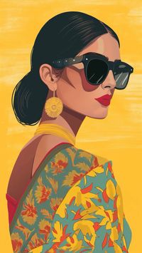 #colorful #dress #illustration #design #asianstreetstyle #sunglasses