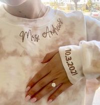 ORIGINAL Custom Wife Embroidered Tie Dye Sweatshirt Wife - Etsy