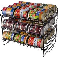 Constructed from heavy-duty steel, this can rack organizer is designed to withstand the weight of multiple cans, ensuring long-lasting use and stability. Optimize your pantry or cabinet space with this compact can organizer, which efficiently stores up to 36 cans, reducing clutter and maximizing storage. Featuring adjustable dividers, these can organizers accommodate various can sizes, providing versatile food storage options to suit your needs. Designed for flexibility, this stackable rack orga