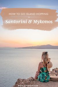 Planning a trip to Greece? It's no secret that one of the best things to do while in Greece is island hopping, so I put together the perfect itinerary to go island hopping to two of my favorite destinations in Greece: Mykonos and Santorini! #Greece #Santorini #Mykonos