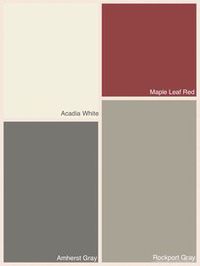 grey and red house exterior color card - Google Search