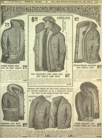 1913 men's sheep lined jackets