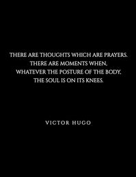 "This is a quote from Victor Hugo's 'Les Misérables.' It's available laser printed in black or white on 100lb gloss text. INFO ON BLACK PRINTS: Black prints have an approximate 3mm white border which may not be visible in these images. The border appears because laser printers do not print all the way to the edge. 'Normal variation' in this border can mean it can be uneven by a few mm. There is nothing I can do about this border. A mat with an 8x 10 opening covers it completely. ----- SIZE: Each