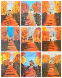 Art Lessons / Art Projects for Kids Landscapes inspired by Vincent Van Gogh