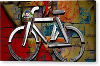 Bike Canvas Print featuring the mixed media Bicycle Collection 9 by Marvin Blaine